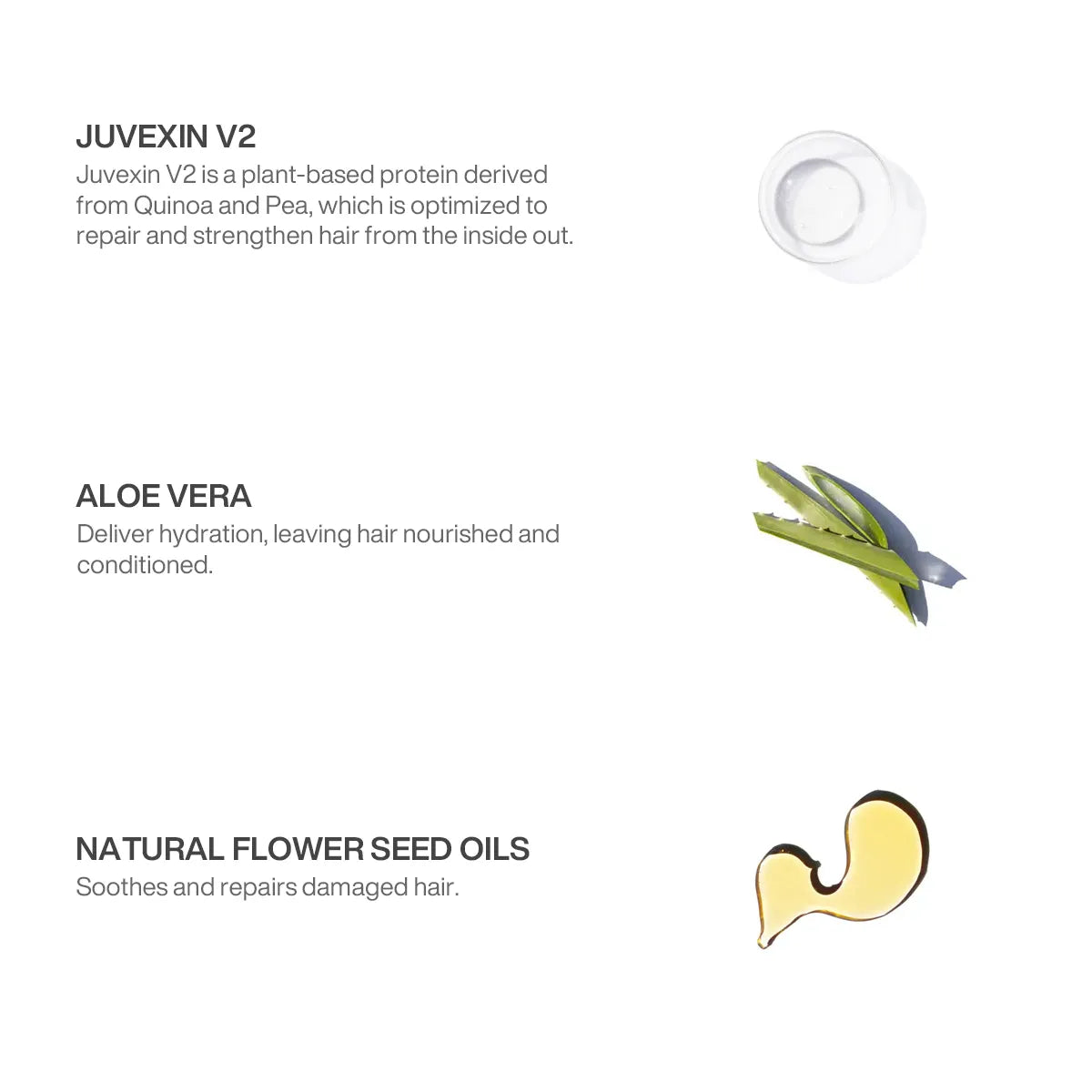 Product packaging with text about Juvenix V2, Aloe Vera and Natural Flower Seed Oils's on a white background