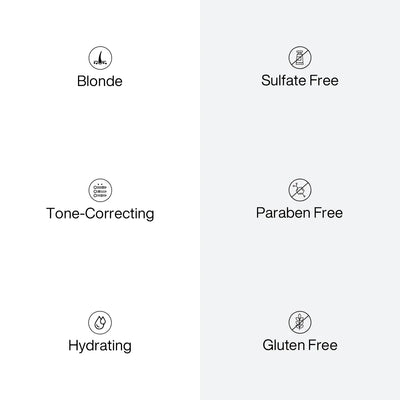 List of product features with icons and text on a white background