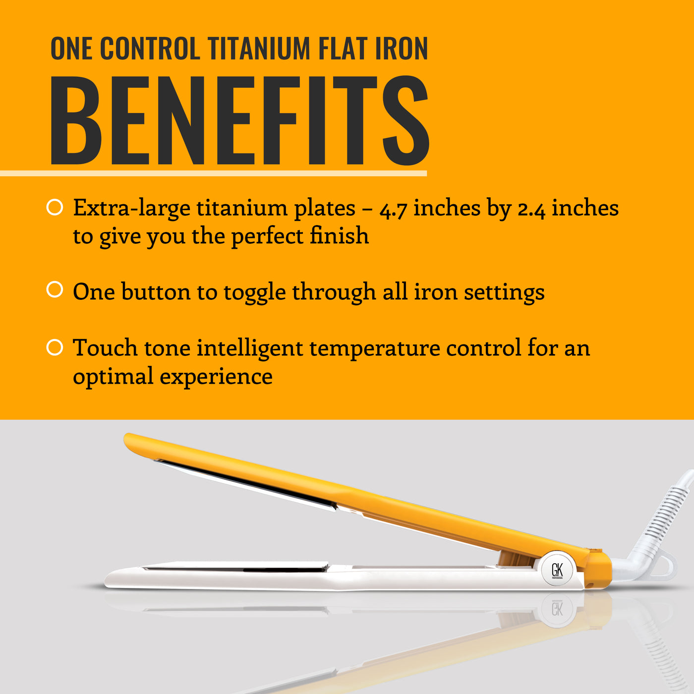 One Control Titanium Flat Iron | GK Hair UAE